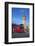 Motion Blurred Red London Bus Below Big Ben-Stuart Black-Framed Photographic Print