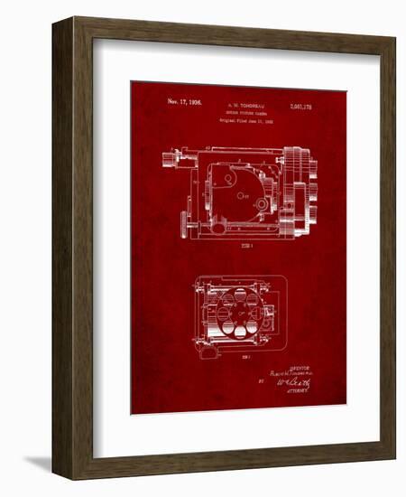 Motion Picture Camera 1932 Patent-Cole Borders-Framed Art Print