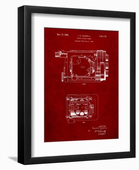 Motion Picture Camera 1932 Patent-Cole Borders-Framed Art Print