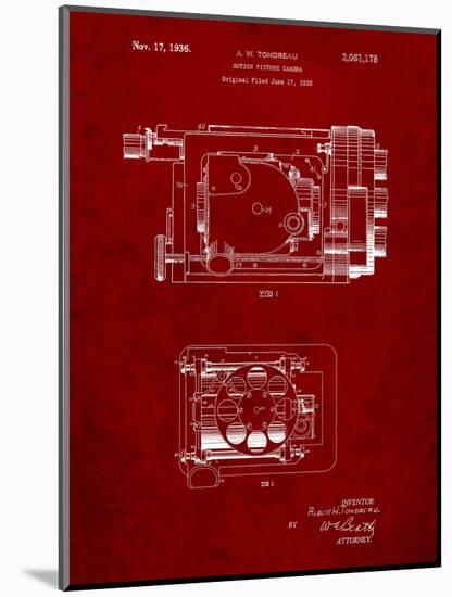 Motion Picture Camera 1932 Patent-Cole Borders-Mounted Art Print