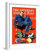 "Motivated to Sleep," Saturday Evening Post Cover, May 7, 1938-John E. Sheridan-Framed Giclee Print