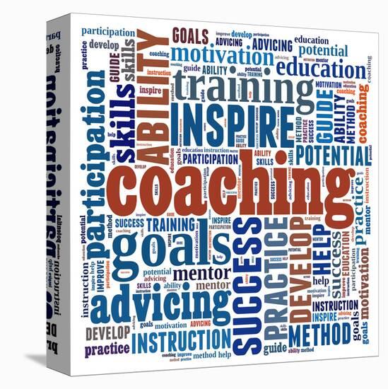 Motivating Coaching Collage-null-Stretched Canvas