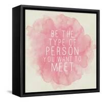 Motivating Quote - Be the Type of Person You Want to Meet-happydancing-Framed Stretched Canvas