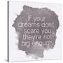 Motivating Quote - If Your Dreams Don?T Scare You-happydancing-Stretched Canvas