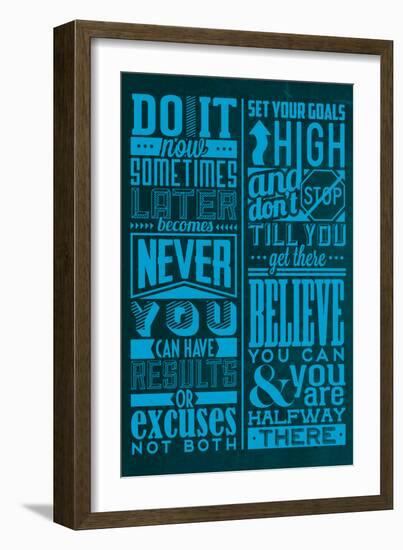 Motivation Set Blue-Lorand Okos-Framed Art Print