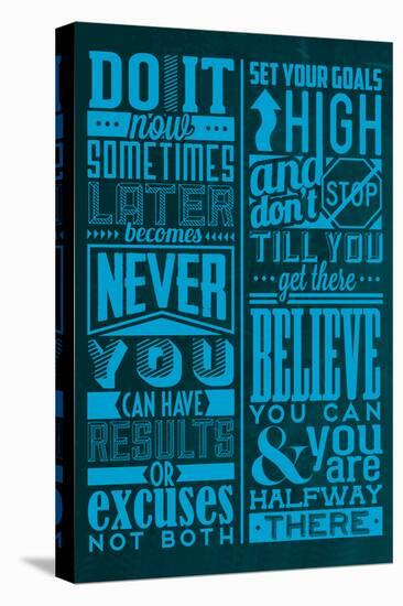 Motivation Set Blue-Lorand Okos-Stretched Canvas