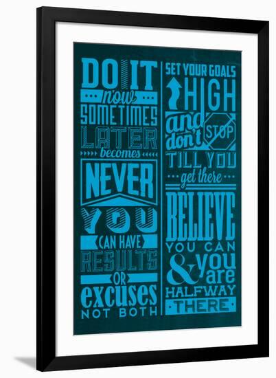 Motivation Set Blue-Lorand Okos-Framed Art Print