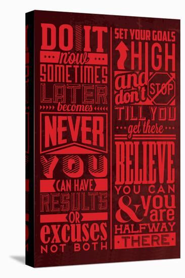 Motivation Set Red-Lorand Okos-Stretched Canvas