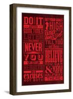 Motivation Set Red-Lorand Okos-Framed Art Print