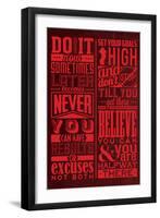 Motivation Set Red-Lorand Okos-Framed Art Print