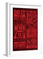 Motivation Set Red-Lorand Okos-Framed Art Print