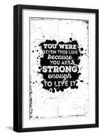 Motivational Quote Poster Grunge Background-Vanzyst-Framed Art Print