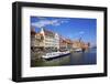 Motlawa Riverbank with the Old town of Gdansk, Gdansk, Pomerania, Poland, Europe-Hans-Peter Merten-Framed Photographic Print