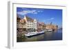 Motlawa Riverbank with the Old town of Gdansk, Gdansk, Pomerania, Poland, Europe-Hans-Peter Merten-Framed Photographic Print