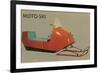 Moto-Ski, Early Snomobile-null-Framed Art Print