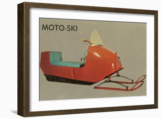 Moto-Ski, Early Snomobile-null-Framed Art Print