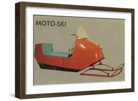 Moto-Ski, Early Snomobile-null-Framed Art Print