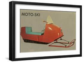 Moto-Ski, Early Snomobile-null-Framed Art Print