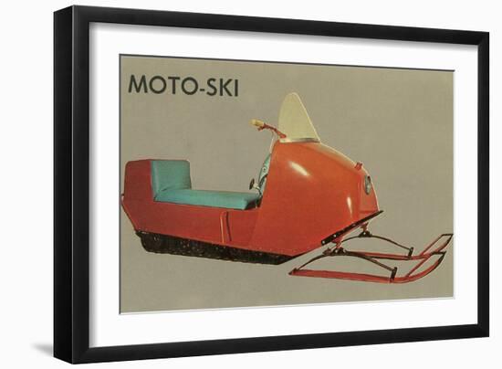 Moto-Ski, Early Snomobile-null-Framed Art Print