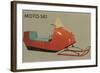 Moto-Ski, Early Snomobile-null-Framed Art Print