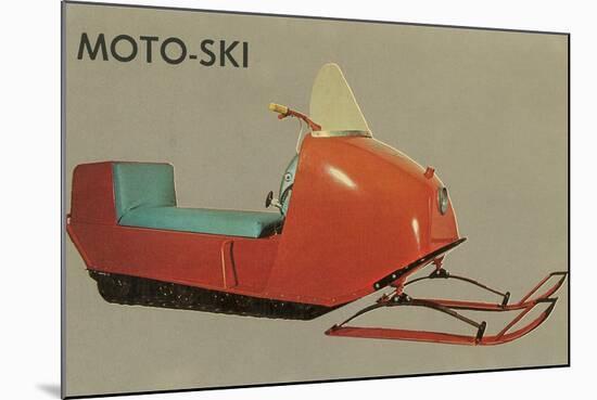 Moto-Ski, Early Snomobile-null-Mounted Art Print