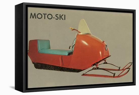 Moto-Ski, Early Snomobile-null-Framed Stretched Canvas