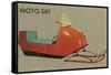 Moto-Ski, Early Snomobile-null-Framed Stretched Canvas