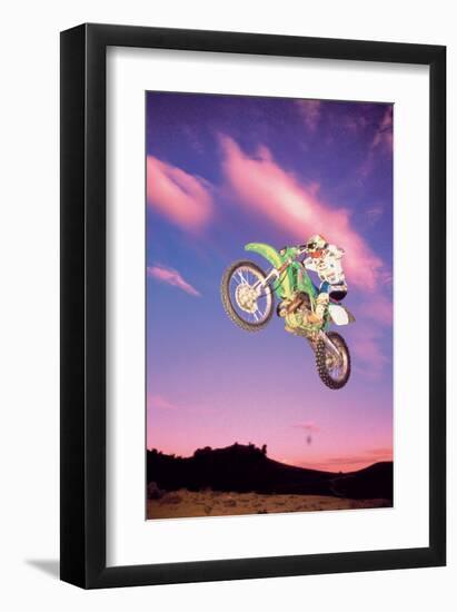 Motocross Air-null-Framed Art Print