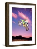 Motocross Air-null-Framed Art Print