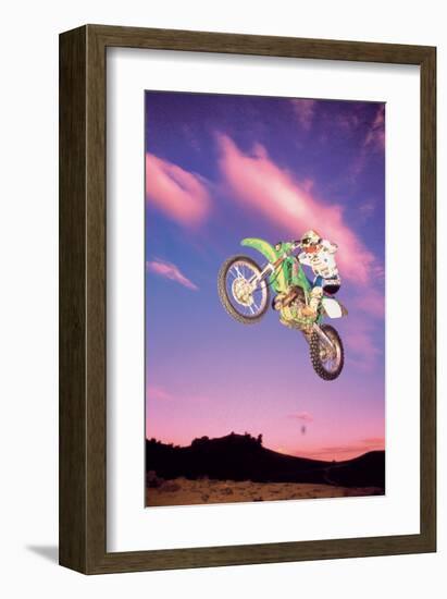 Motocross Air-null-Framed Art Print