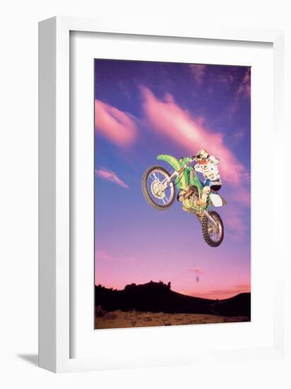 Motocross Air-null-Framed Art Print