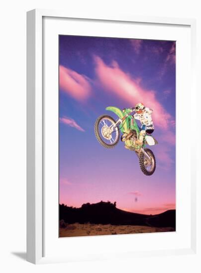 Motocross Air-null-Framed Art Print