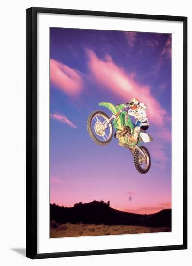 Motocross Air-null-Framed Art Print