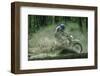 Motocross Driver under the Spray of Mud-sportpoint-Framed Photographic Print