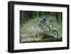 Motocross Driver under the Spray of Mud-sportpoint-Framed Photographic Print