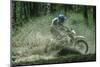 Motocross Driver under the Spray of Mud-sportpoint-Mounted Photographic Print