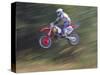 Motocross Racer Airborne-Steve Satushek-Stretched Canvas