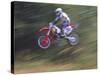 Motocross Racer Airborne-Steve Satushek-Stretched Canvas