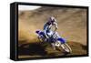 Motocross Racer on Dirt Track-null-Framed Stretched Canvas