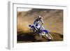 Motocross Racer on Dirt Track-null-Framed Photo