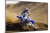 Motocross Racer on Dirt Track-null-Mounted Photo