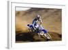 Motocross Racer on Dirt Track-null-Framed Photo