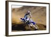 Motocross Racer on Dirt Track-null-Framed Photo