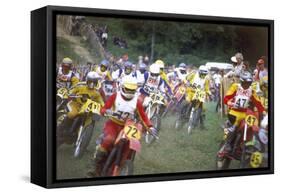 Motocross Scramblers-null-Framed Stretched Canvas