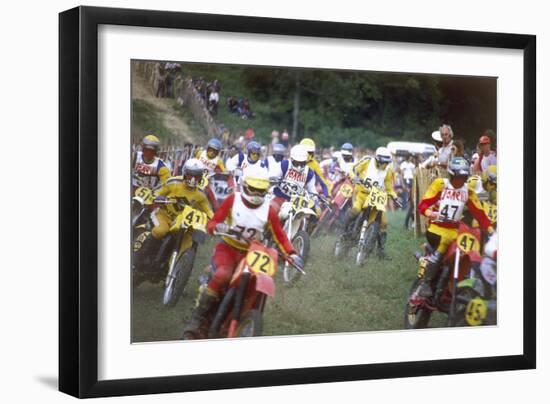 Motocross Scramblers-null-Framed Photographic Print