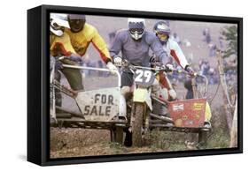 Motocross Scrambling-null-Framed Stretched Canvas