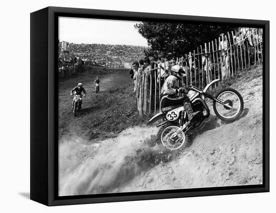 Motocross Scrambling-null-Framed Stretched Canvas