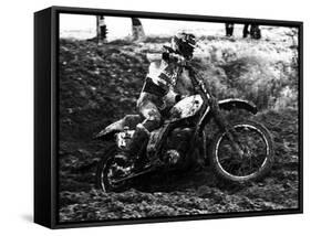 Motocross Scrambling-null-Framed Stretched Canvas