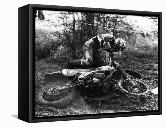 Motocross Scrambling-null-Framed Stretched Canvas