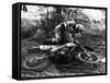 Motocross Scrambling-null-Framed Stretched Canvas